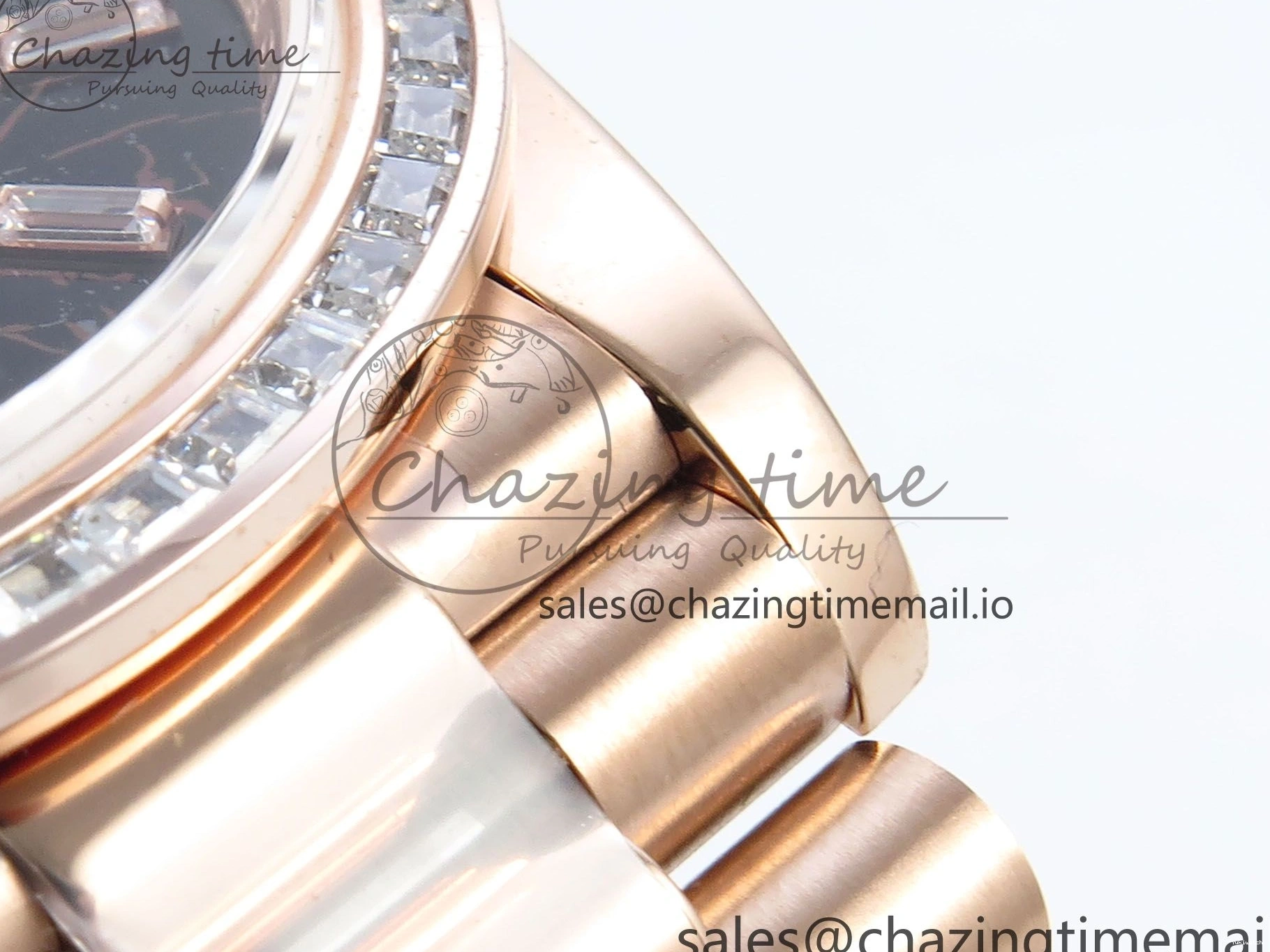 V5 DayDate Slate QF 40 Diamonds Eisenkiesel Weight) 1:1 Bracelet President Dial Bezel Edition on (Gain RG A2836 Best 0205